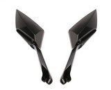 Carbon Fiber Color Black Stem Rearview Side Mirrors Honda Suzuki